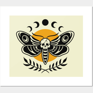 Deaths head moth Posters and Art